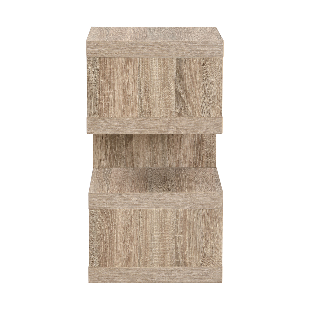Trio Wooden 2 Tier Side Table In Sanremo Oak