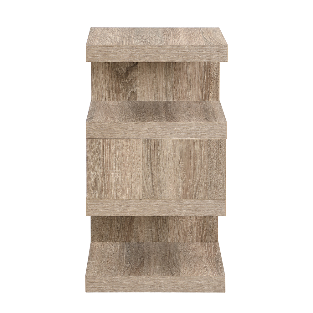Trio Wooden 2 Tier Side Table In Sanremo Oak