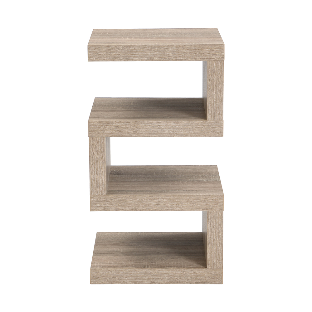 Trio Wooden 2 Tier Side Table In Sanremo Oak