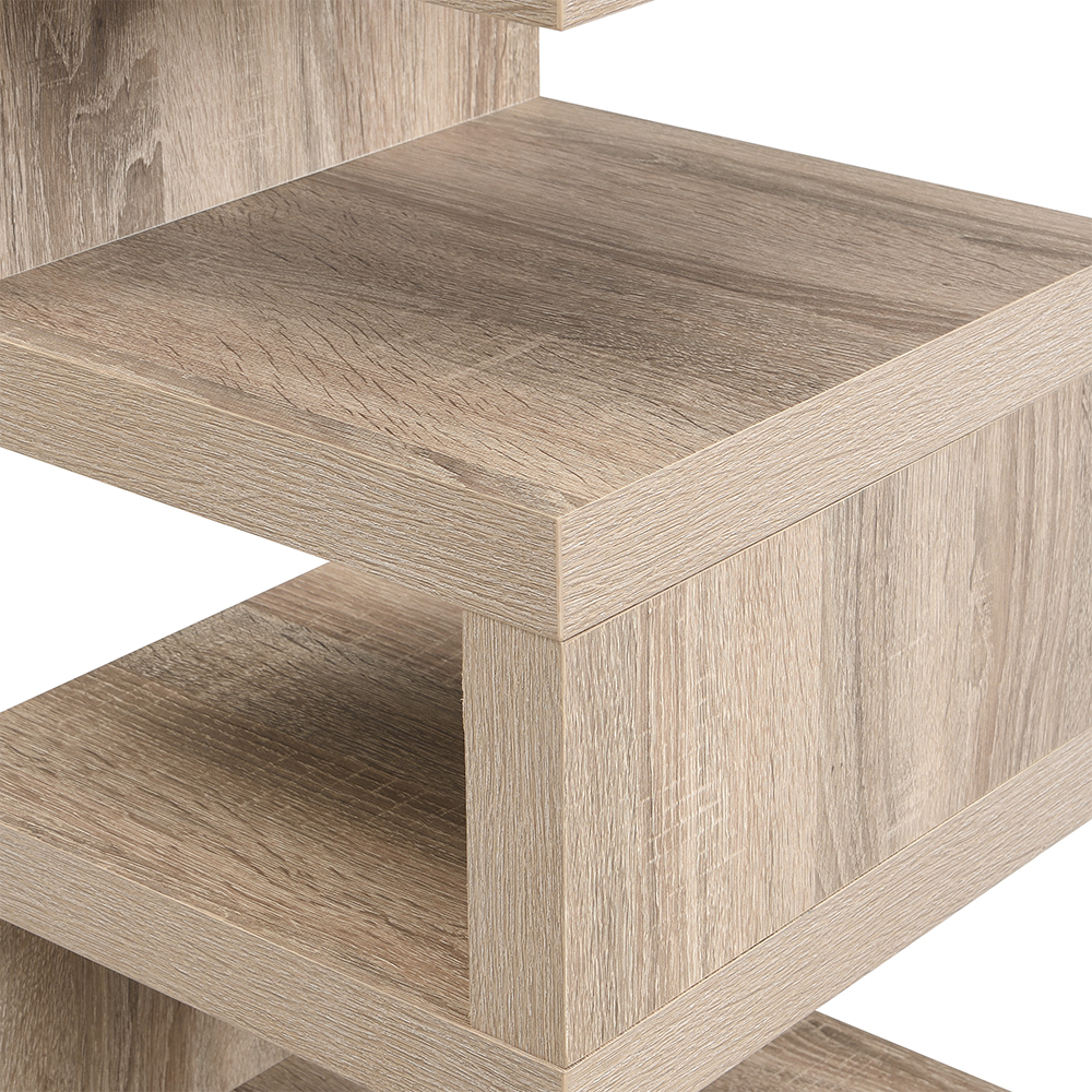 Trio Wooden 2 Tier Side Table In Sanremo Oak
