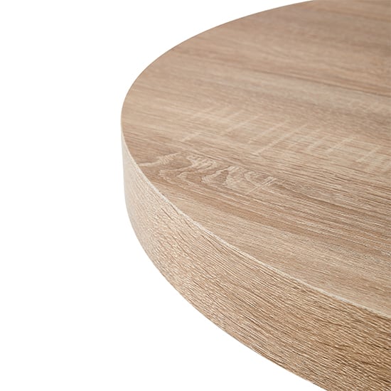Triplo Round Wooden Rotating Coffee Table In Sanremo Oak