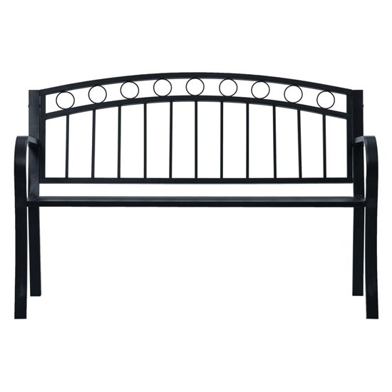 Trisha Steel Garden Seating Bench In Black