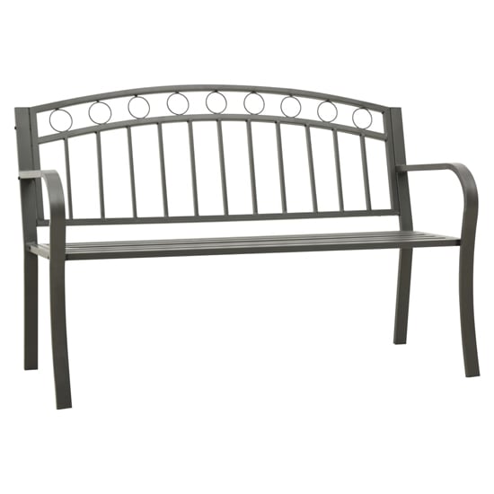 Read more about Trisha steel garden seating bench in grey