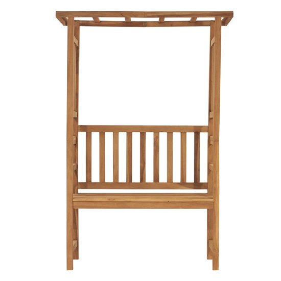 Trisha Wooden Garden Seating Bench With Pergola In Natural