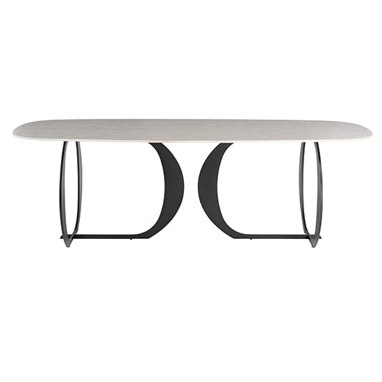 Tristan Sintered Stone Dining Table Rectangular In Grey