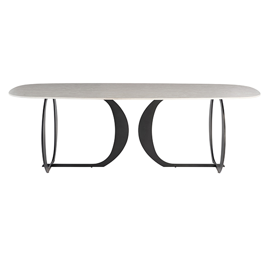 Tristan Sintered Stone Dining Table Rectangular In Grey