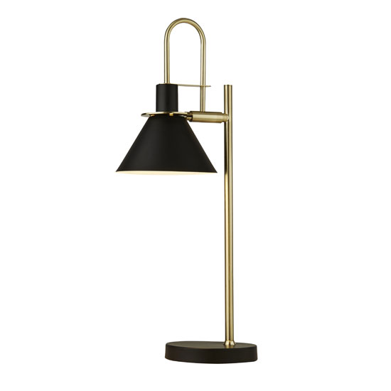 Read more about Trombone 1 table lamp in black and brass