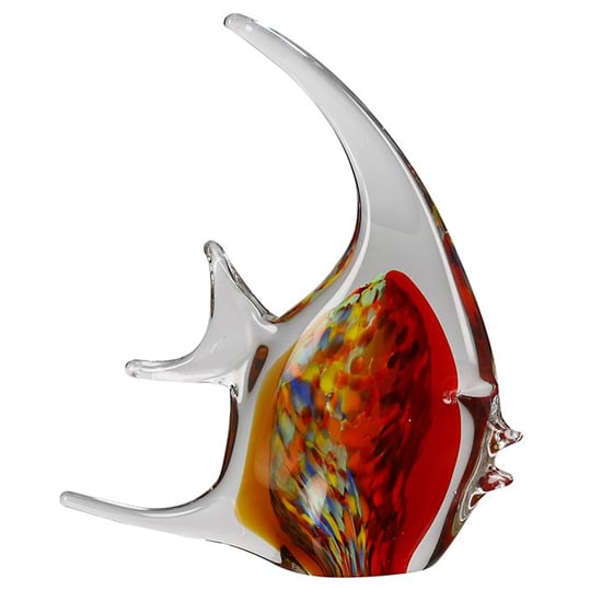 Tropic Fish Glass Design Sculpture In Multicolor