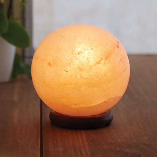 Product photograph of Trox Orb Design Salt Table Lamp In Orange from Furniture in Fashion
