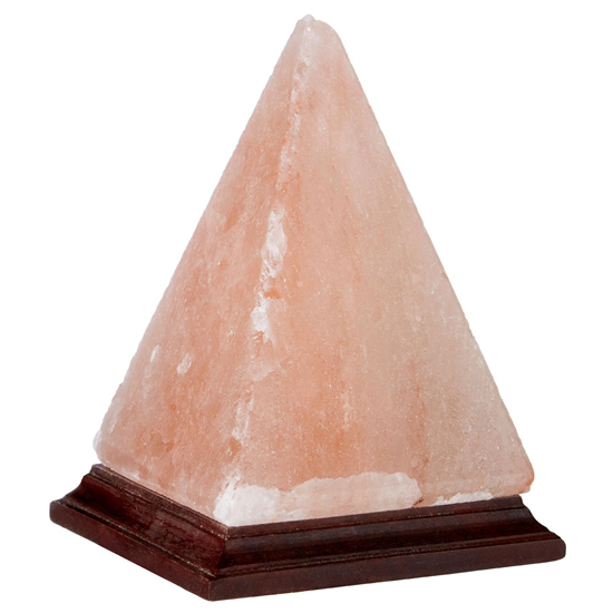 Trox Pyramid Design Salt Table Lamp In Orange