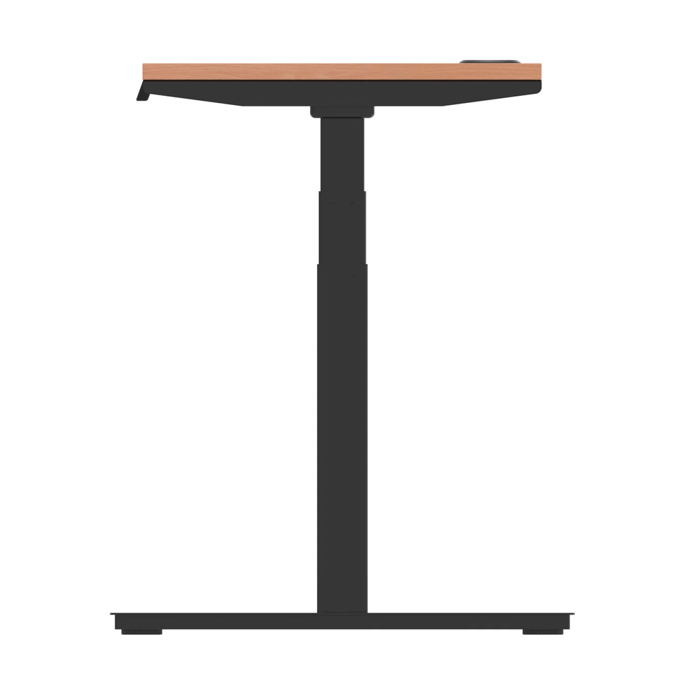 Troy 120cm Wooden Adjustable Laptop Desk With Black Legs In Beech