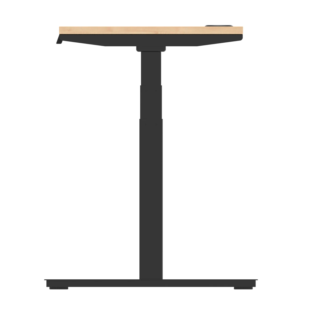 Troy 120cm Wooden Adjustable Laptop Desk With Black Legs In Maple