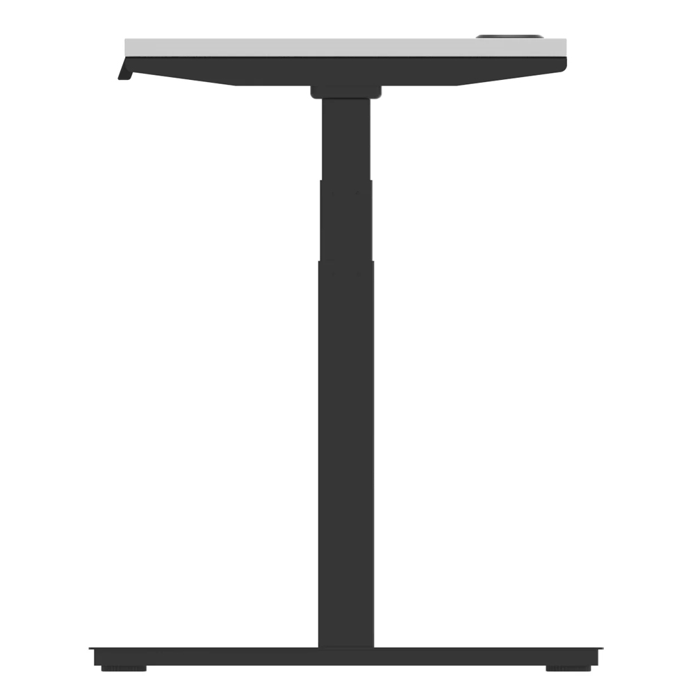 Troy 120cm Wooden Adjustable Laptop Desk With Black Legs In White