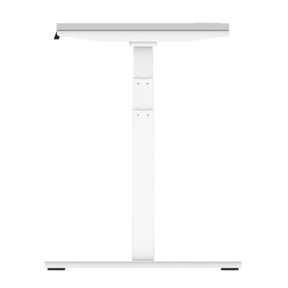 Troy 120cm Wooden Adjustable Laptop Desk With Metal Legs In White