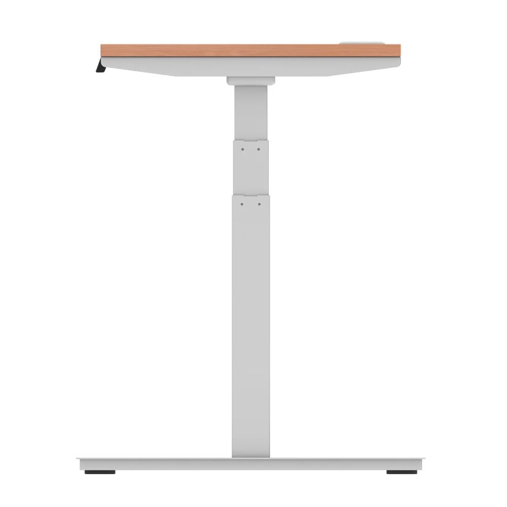 Troy 120cm Wooden Adjustable Laptop Desk With Silver Legs In Beech