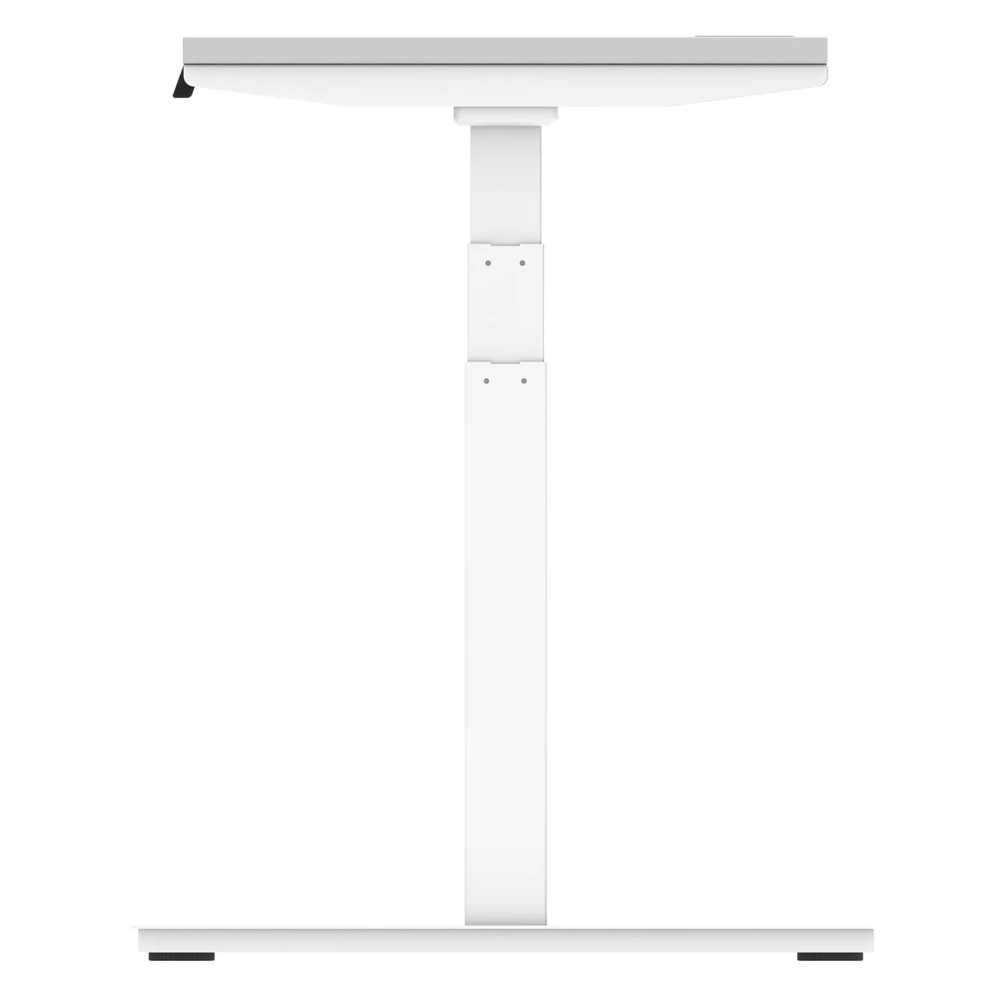 Troy 140cm Wooden Adjustable Laptop Desk With Metal Legs In White