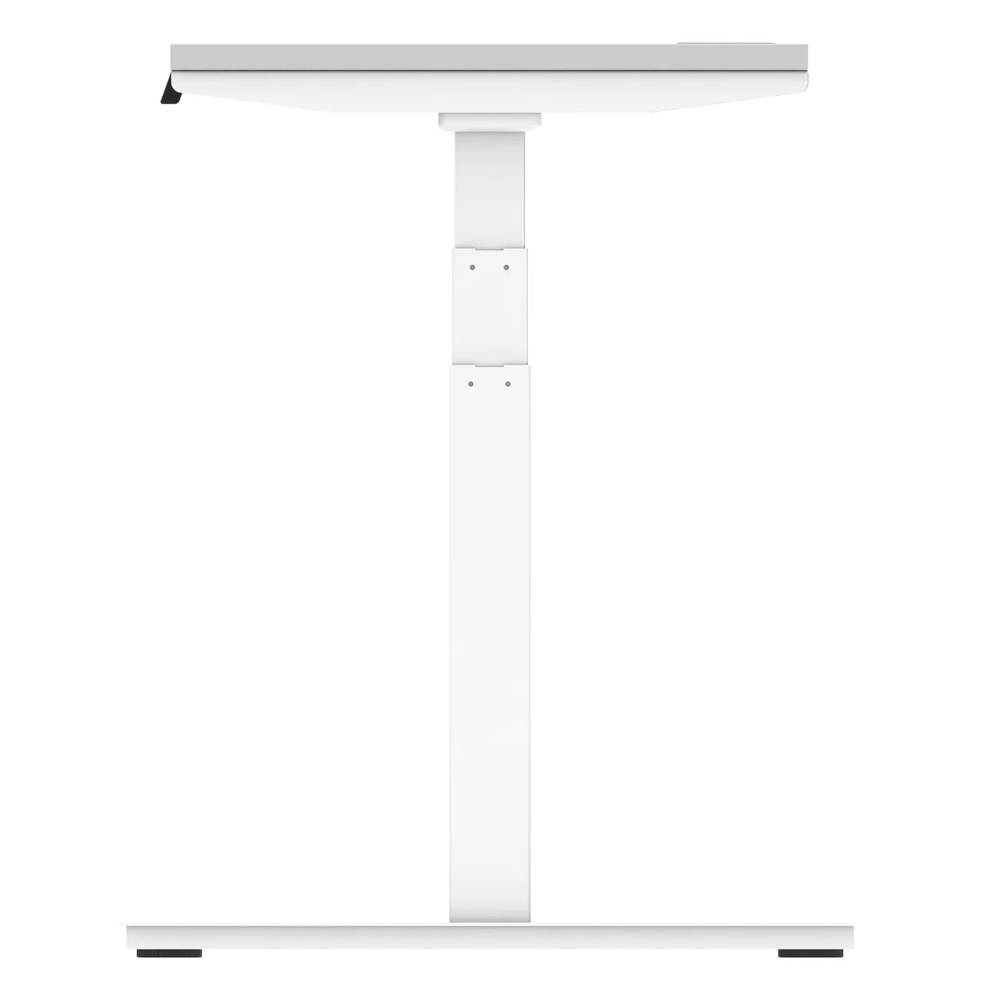 Troy 160cm Wooden Adjustable Laptop Desk With Metal Legs In White