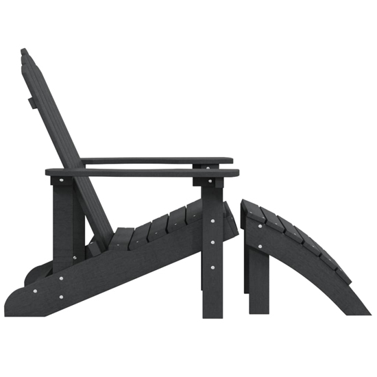 Troy Garden HDPE Armchair With Footstool In Anthracite