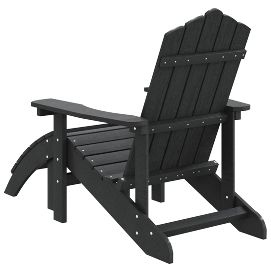 Troy Garden HDPE Armchair With Footstool In Anthracite