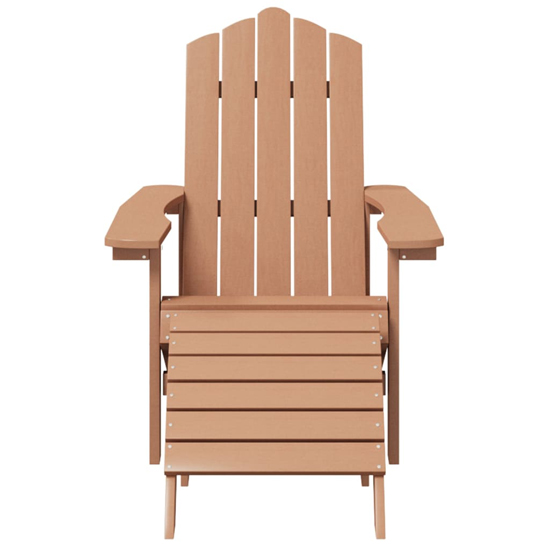 Troy Garden HDPE Armchairs With Footstool And Table In Brown