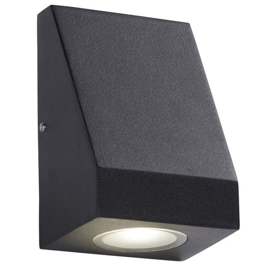 Photo of Troy led outdoor wall light in black