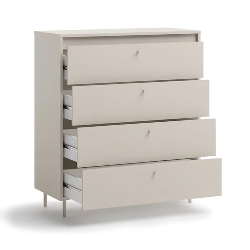 Truckee Wooden Chest Of 4 Drawers In Cashmere