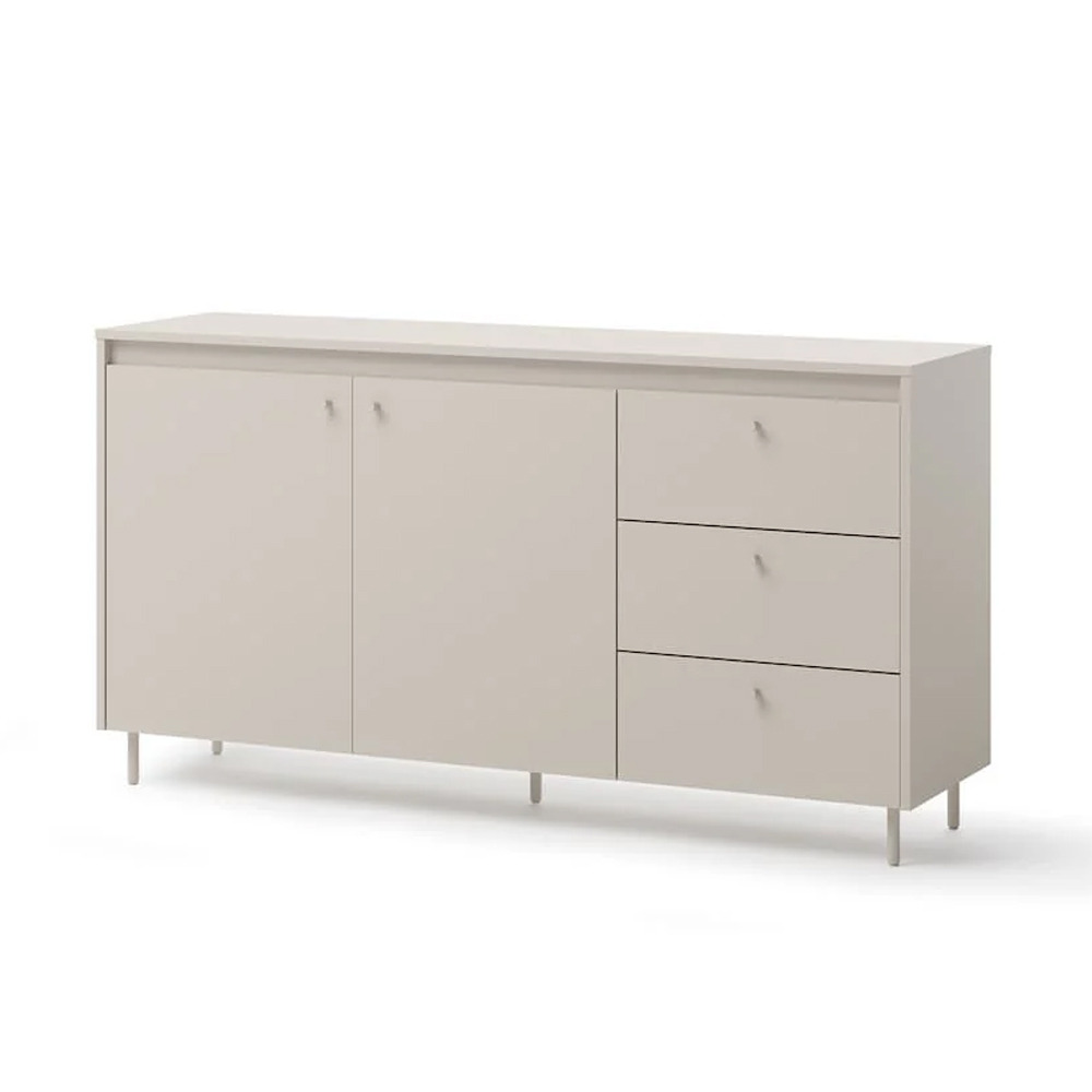 Truckee Wooden Sideboard With 2 Doors 3 Drawers In Cashmere