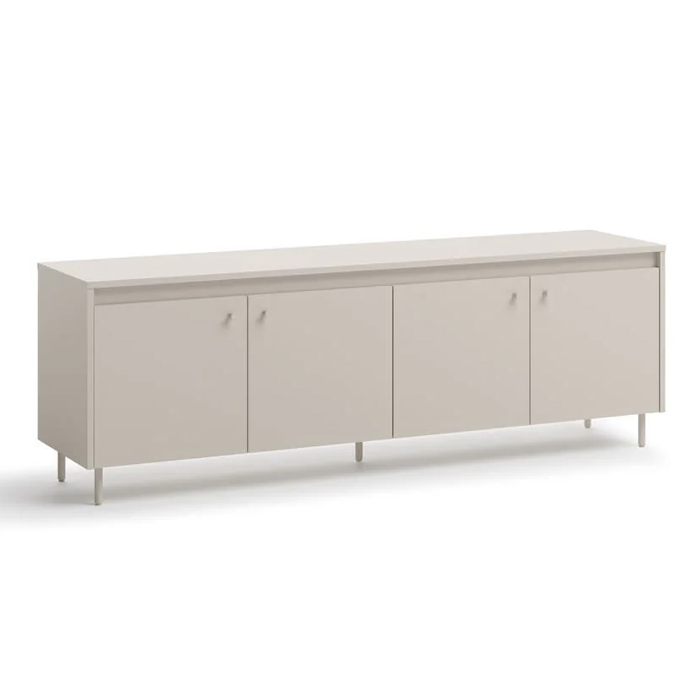 Truckee Wooden TV Stand With 4 Doors In Cashmere