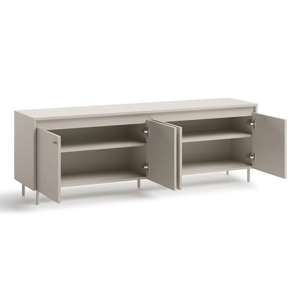 Truckee Wooden TV Stand With 4 Doors In Cashmere