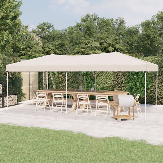 Product photograph of Truett Oxford Fabric 3m X 6m Folding Party Tent In Cream from Furniture in Fashion