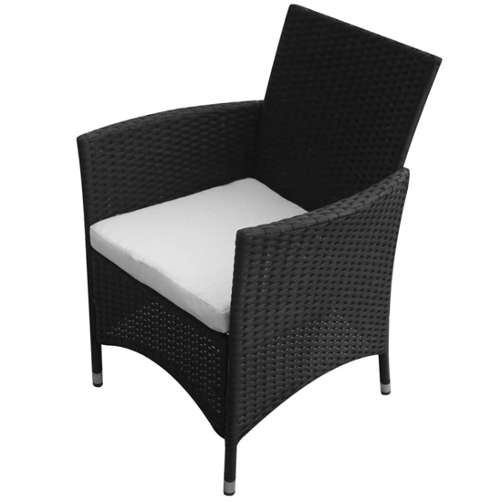 Truro Rattan 9 Piece Outdoor Dining Set with Cushions In Black