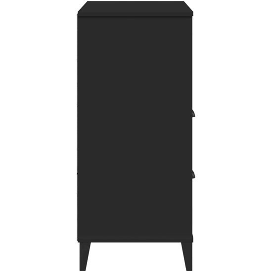 Widnes Wooden Bookcase With 2 Drawers In Black