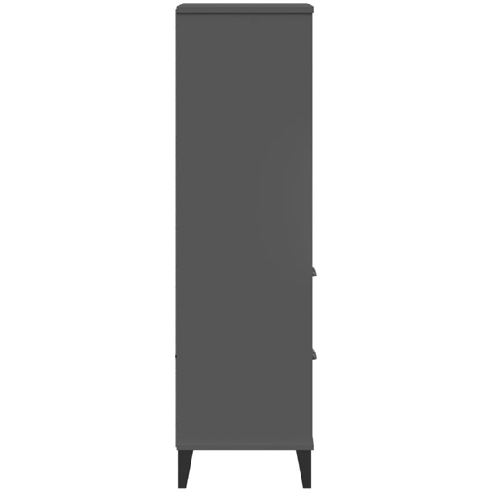 Truro Wooden Bookcase With 2 Shelves In Anthracite Grey