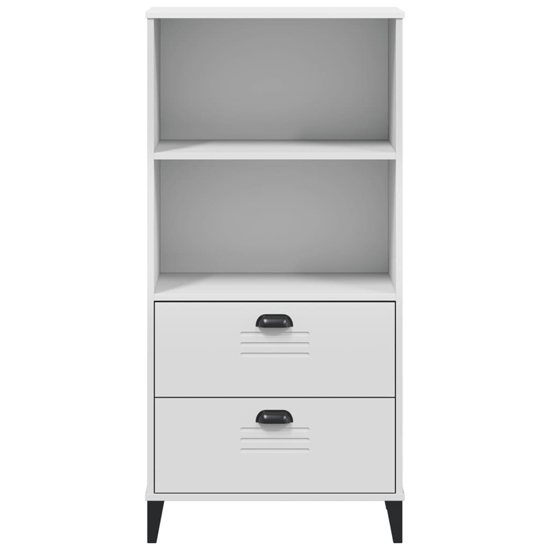 Truro Wooden Bookcase With 2 Shelves In White