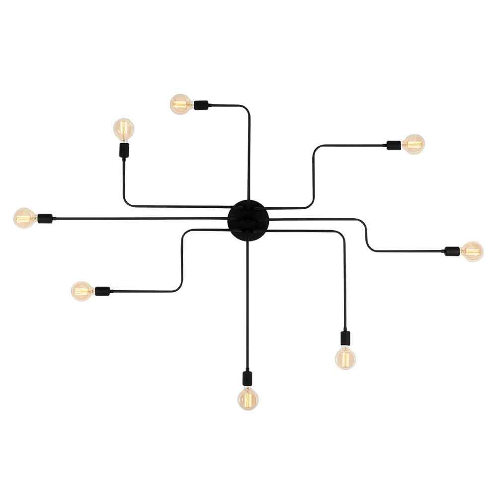 Truva Large Metal Ceiling Light in Black