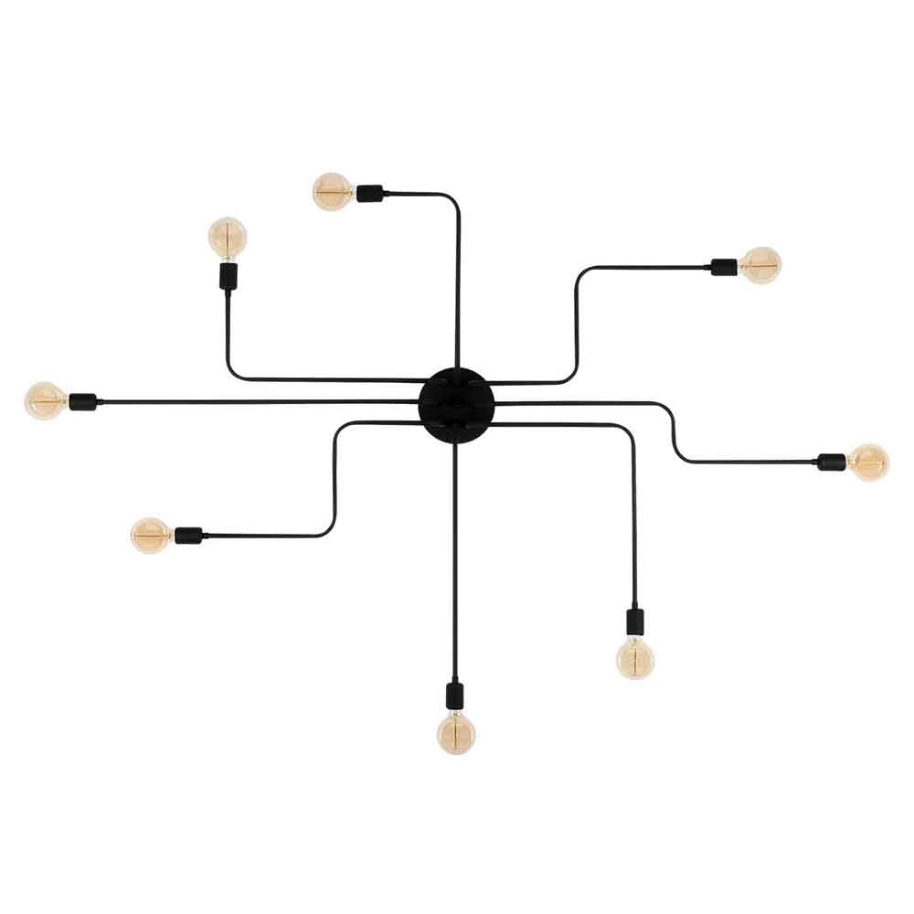 Truva Large Metal Ceiling Light in Black