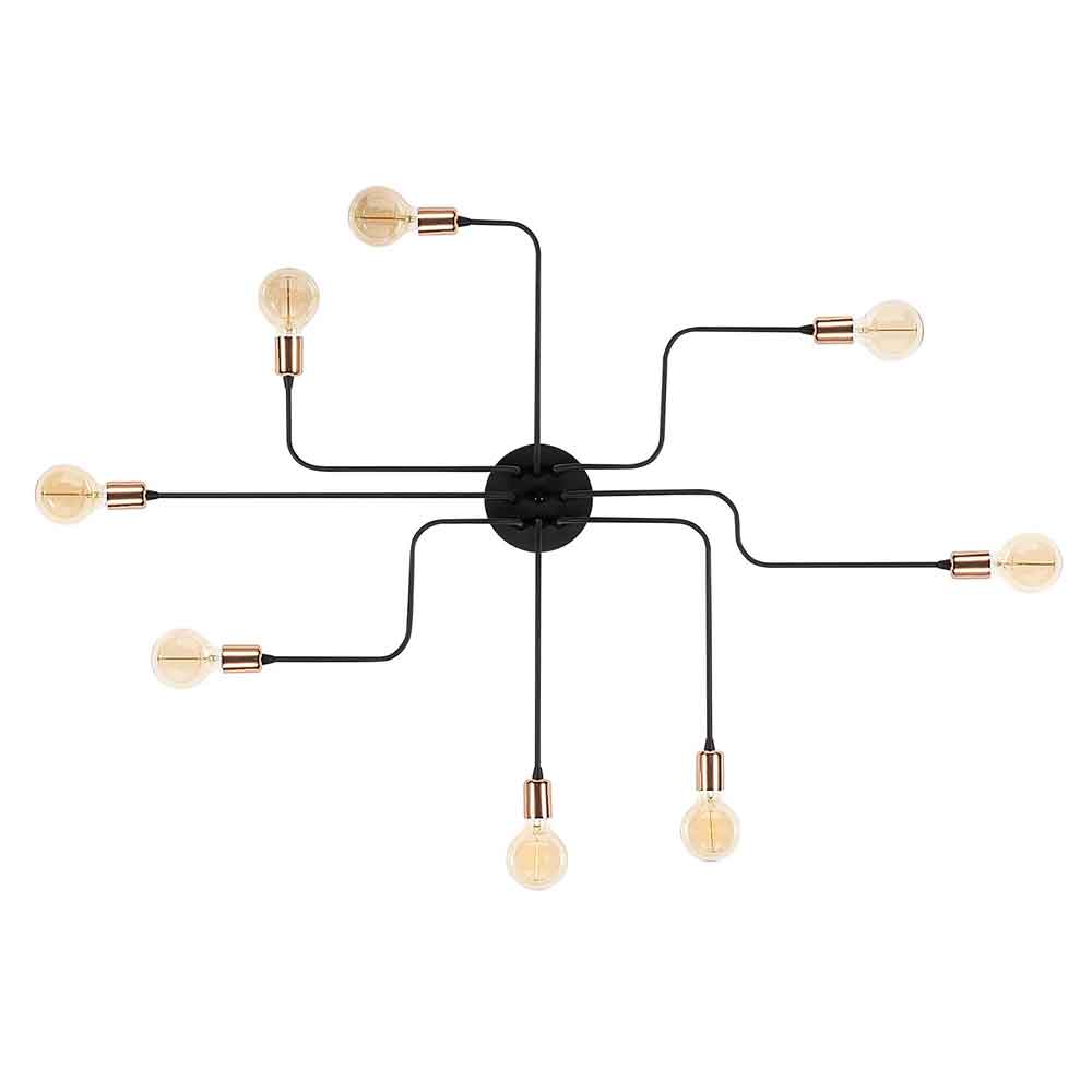 Truva Metal Wall Light in Black and Bronze