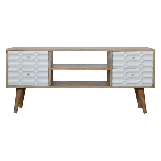 Tufa Wooden Capsule Carved TV Stand In Oak And White_2