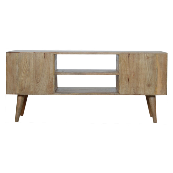 Tufa Wooden Capsule Carved TV Stand In Oak And White_4