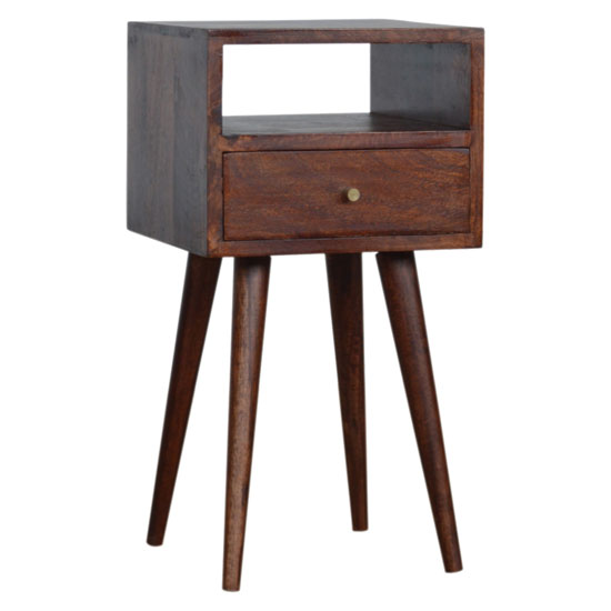 Photo of Tufa wooden petite bedside cabinet in cherry