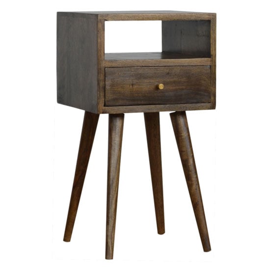 Read more about Tufa wooden petite bedside cabinet in grey washed