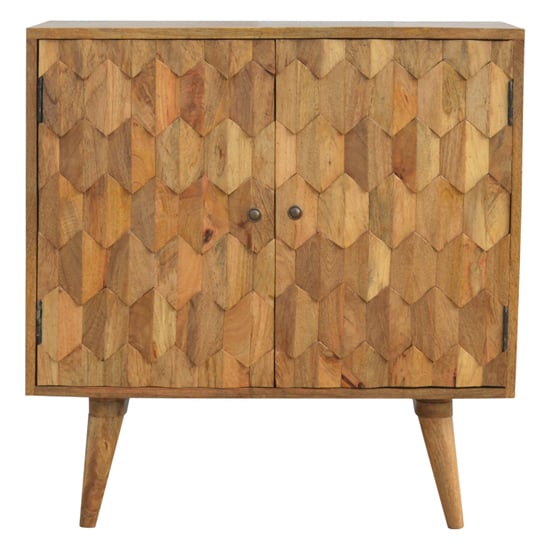 Tufa Wooden Pineapple Carved Storage Cabinet In Oak Ish_2
