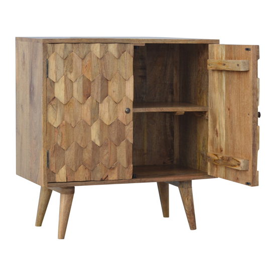Tufa Wooden Pineapple Carved Storage Cabinet In Oak Ish_3