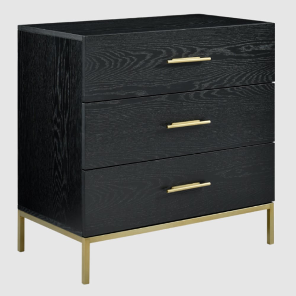 Tulare Wooden Chest Of 3 Drawers In Wenge