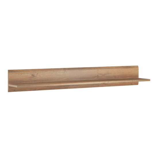 Trail Wooden Wall Shelf 160cm In Grandson Oak