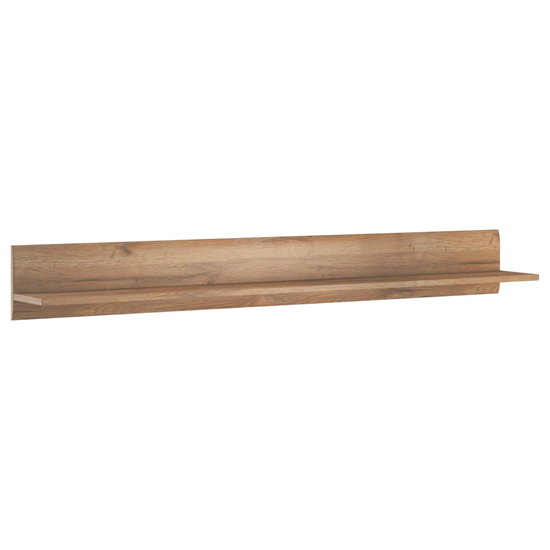 Trail Wooden Wall Shelf 180cm In Grandson Oak