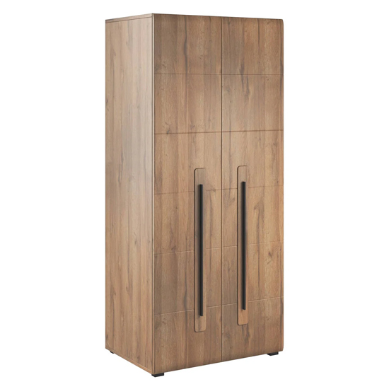 Trail Wooden Wardrobe With 2 Doors In Grandson Oak