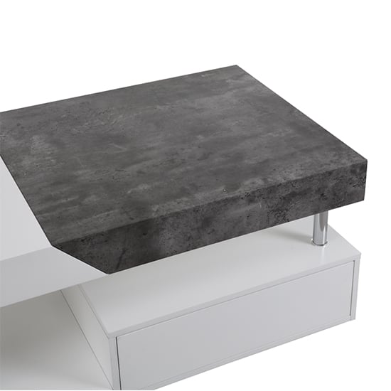 Tuna Wooden Storage Coffee Table In White And Concrete Effect_8