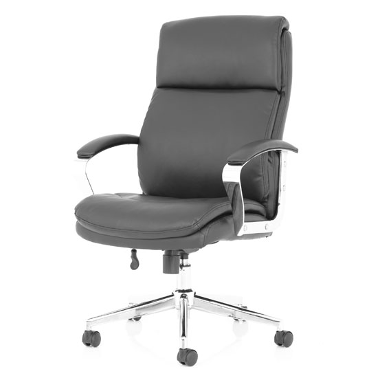 Tunis Leather Executive Office Chair In Black_2