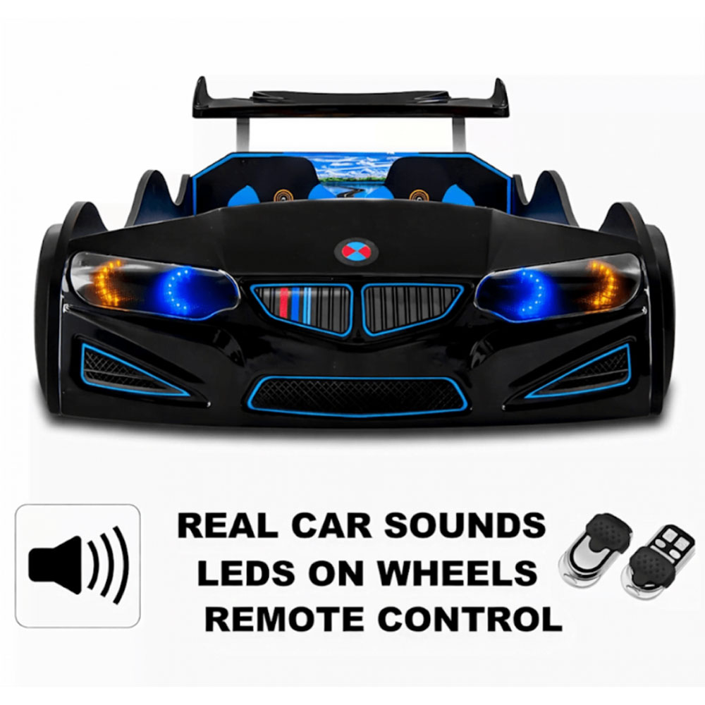 Turbo Black BMW GT1 Childrens Car Bed with Spoiler